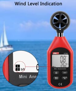 UNI-T UT363 Handheld Mini Digital Anemometer Wind Speed Measurement Temperature Tester LCD Display Air Flow Speed Wind Level